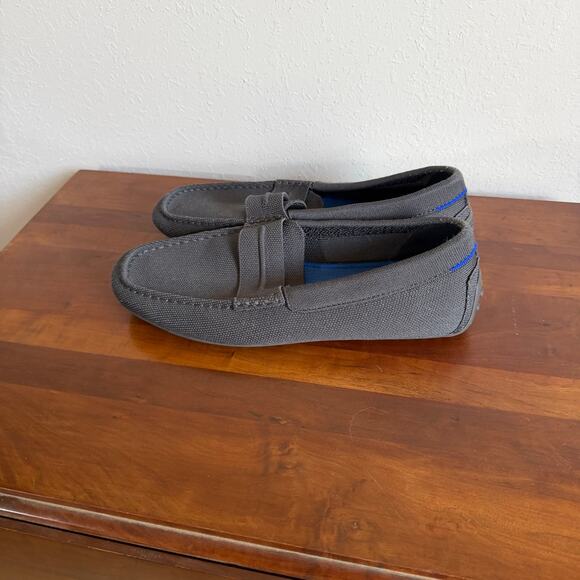 Rothys The Driving Loafer Graphite Gray Knit Fabric Slip On Shoe Men 9.5 Classic main image 4